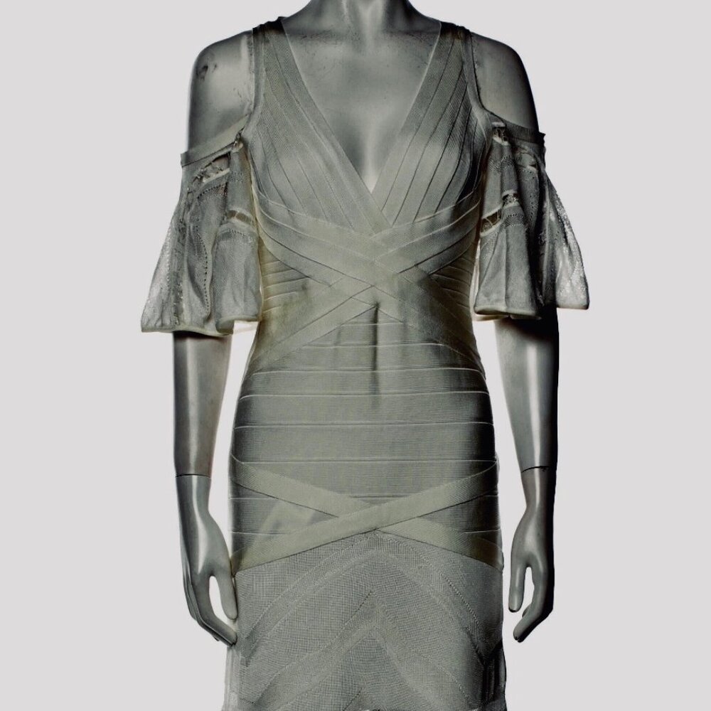 NWT: STUNNING Hervé Léger by Max Azria Dress, bandage dress, Lace, Wedding Party